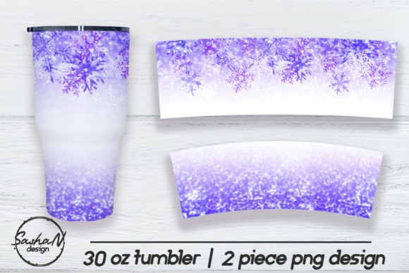 30 Oz Snowflake Tumbler Wrap