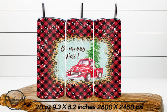 Be Merry Y All, Christmas Truck, Tumbler