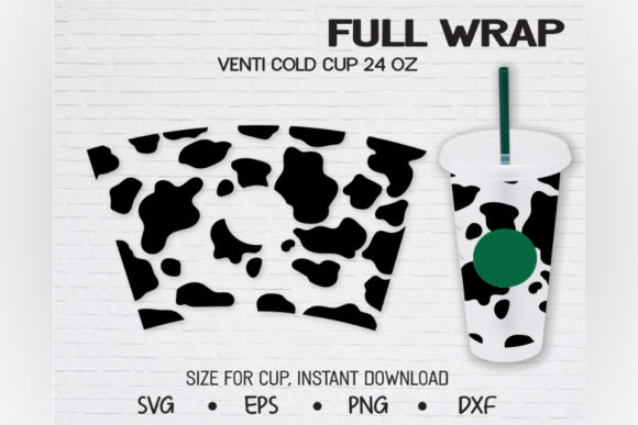 Cow Pattern, Venti Cold Cup 24 Oz