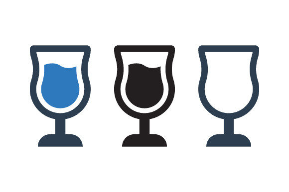 Drink Glass Icon – Clean, Versatile, Ready to Stitch