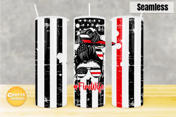 Fire Fighter Wife Tumbler Sublimation