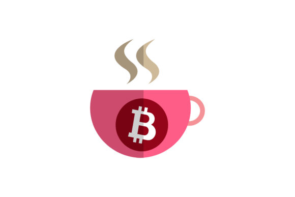 Hot Coffee Cup Crypto Coin Icon
