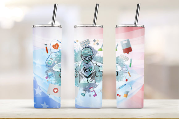 Male Nurse Hero Tumbler 20 Oz Skinny