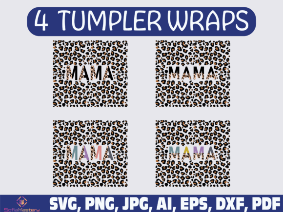 Mama Half Leopard Wrap Tumbler