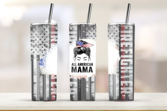 Matte Black American MAMA Skinny Tumbler