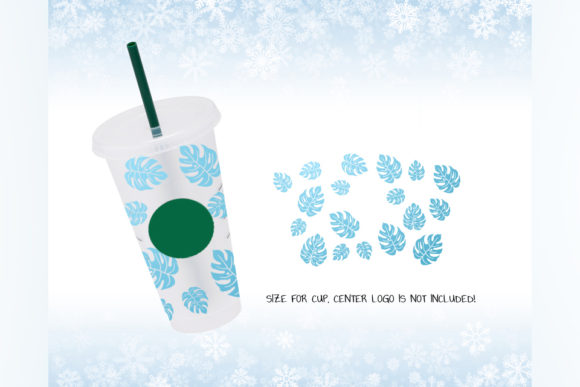 Monstera Wrap, Venti Cold Cup 24 Oz