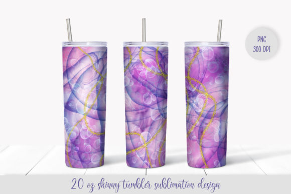 Purple Tumbler Sublimation Design