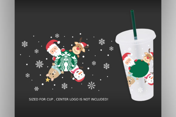 Santa Cluas Venti Cold Cup 24 Oz