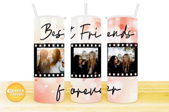 Skinny Tumbler Sublimation Best Friends