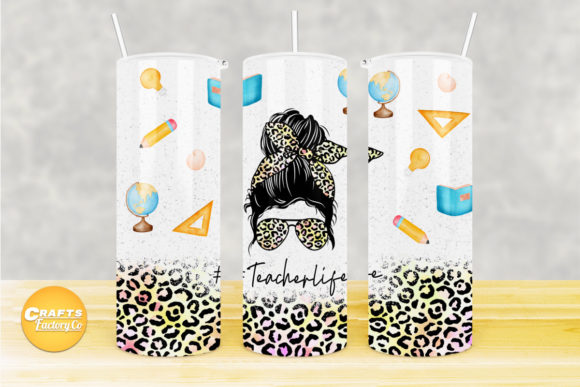 Skinny Tumbler Sublimation Teacher Life