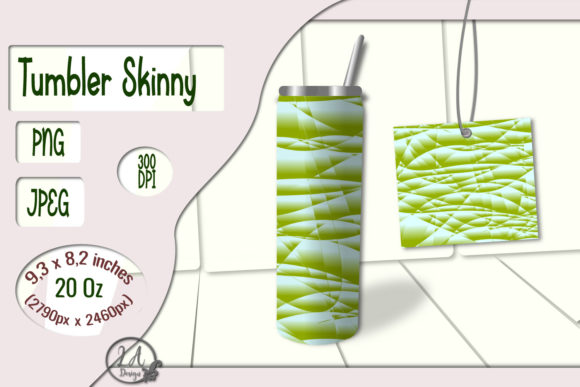 Skinny Tumbler Yellow-Green 01 - 20 OZ