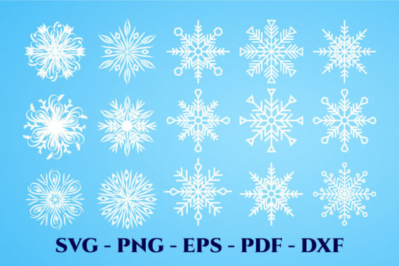 Snowflake Bundle. PNG, SVG, EPS