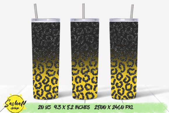 Yellow Leopard Tumbler Sublimation